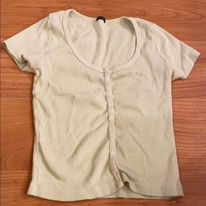 brandy melville key lime green top